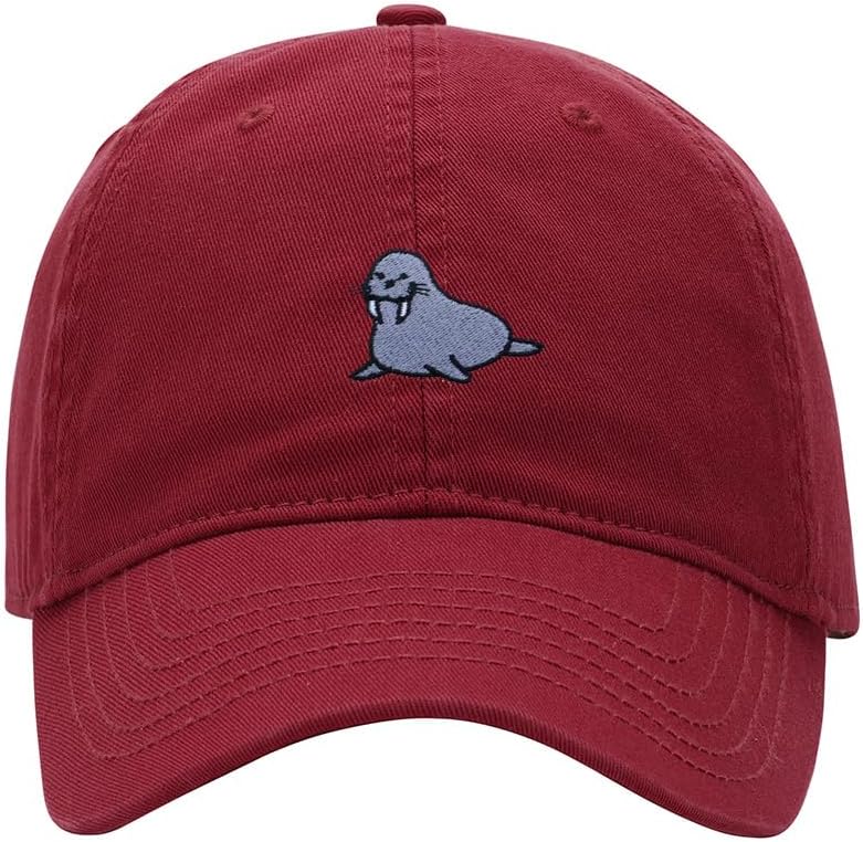 Baseball Cap for Men Women Walrus Embroidered Washed Cotton Dad Hat Baseball Caps - Image 2