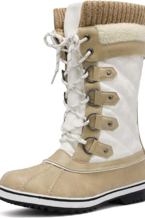 Women Mid-Calf Waterproof Winter Snow Boots