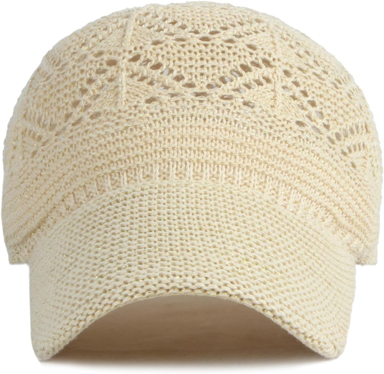Knit Mesh Baseball Cap for Women Summer Yarn Trucker Hats Breathable Outdoor Hat - Image 2