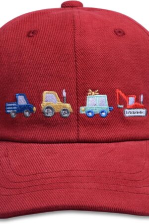 Kids Embroidered Baseball Caps Adjustable Boys Girls Dinosaur Trucker Cap Toddler Beach Sun Hats