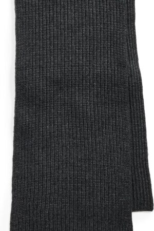 Men's Cashmere Blend Shaker Stitch Rib Knit Scarf