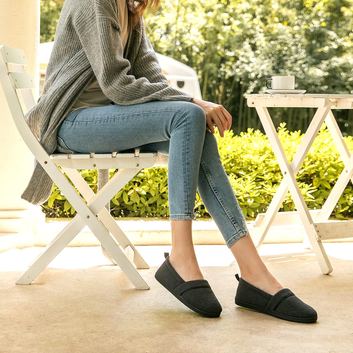 Women Comfy Loafer Slippers Lightweight Memory Foam Non-slip Indoor Hoe Shoes - Image 2